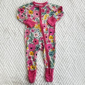 Little Sleepies Secret Garden Bamboo Convertible Zipper Pajamas 3–6 Months